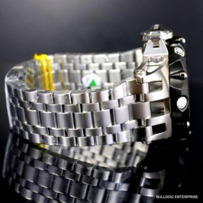 Pre-owned Invicta Reserve Venom Hybrid Double Open Heart Automatic Black Mop Watch