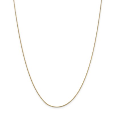 Pre-owned Superdealsforeverything Real 14kt Yellow Gold .9mm Round Snake Chain; 20 Inch; Lobster Clasp