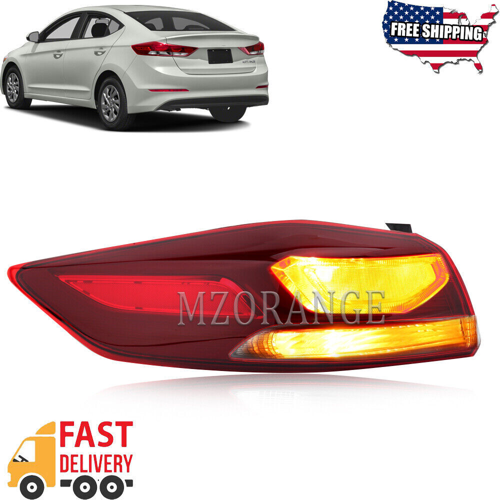 Tail Light Lamp Left Driver Outer Brake w/bulb Stop For Hyundai Elantra 2017-18