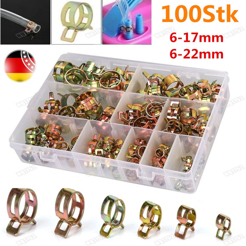 10 Stück Edelstahl-Schlauchschellen – Verstellbar 16-18 Mm – Für Kraftstoff- & Wasserleitungen