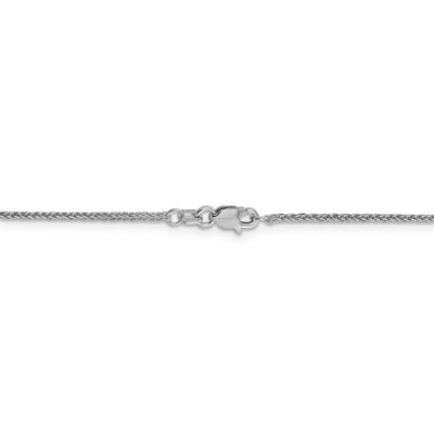 Pre-owned Superdealsforeverything Real 14kt White Gold 1mm Diamond Cut Quadra Wheat Chain; 18 Inch; Lobster Clasp