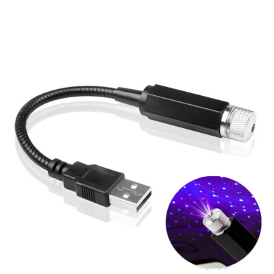 USB Car Interior Roof LED Star Light Atmosphere Starry Sky Night Projector Lamp