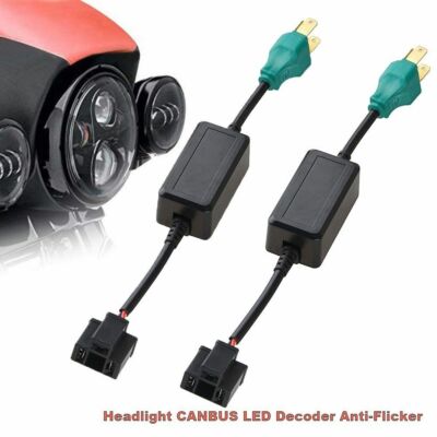 H4 9003 Headlight Canbus LED Decoder 2Pcs Error Free Anti Flicker Load Resistor