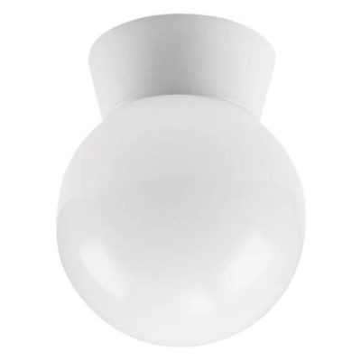 Project Source 5.98'' LED Flush Mount Ceiling Fixture, Matte White.