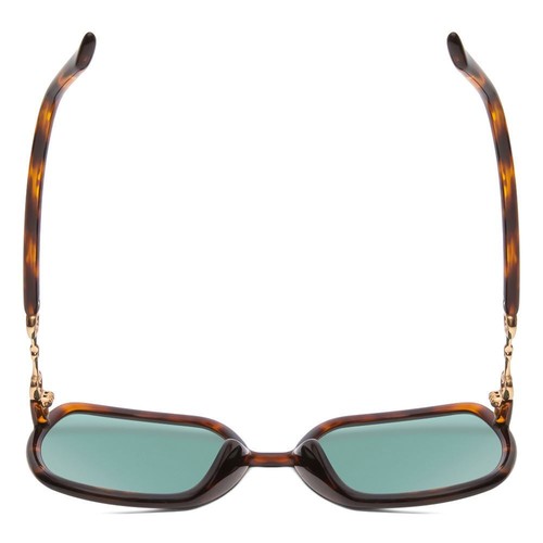 Pre-owned Gucci Gg0890sa-003 Women Oversized Sunglasses In Havana Tortoise Gold/green 58mm In Multicolor