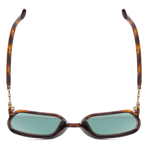 Pre-owned Gucci Gg0890sa-003 Women Oversized Sunglasses In Havana Tortoise Gold/green 58mm In Multicolor