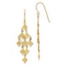 Pre-owned Skyjewelers Real 14kt Yellow Gold Diamond-cut Chandelier Earrings