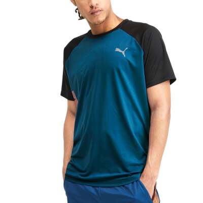 

Puma Collective Loud Crew Neck Short Sleeve Athletic TShirt Mens Blue Casual Top, Синий, Puma Collective Loud Crew Neck Short Sleeve Athletic TShirt