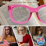 JiSoo Oversized Reading Glasses for Women 3.0, Stylish Designer Readers Women 3.0 with Large Frame, Fuchsia