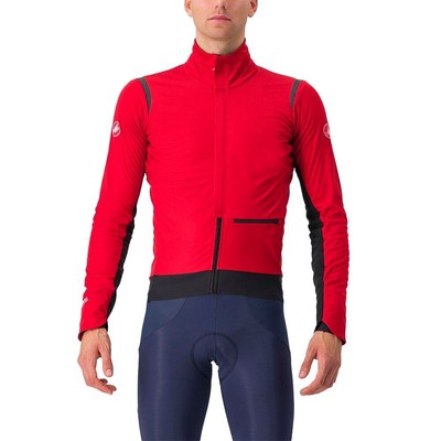 NEW Castelli Alpha Doppio RoS Jacket, Pompeian Red, Large Retail $400