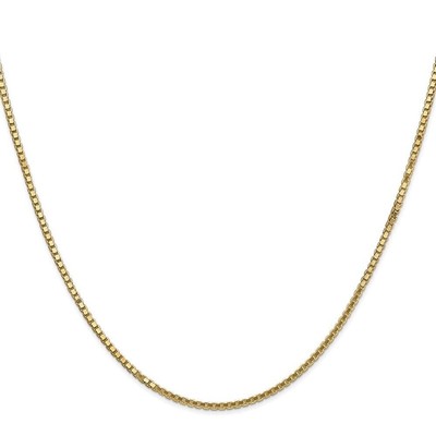Pre-owned Diamond2deal 10k Yellow Gold 1.5mm 16" Box Chain Necklace For Mens 4.5g