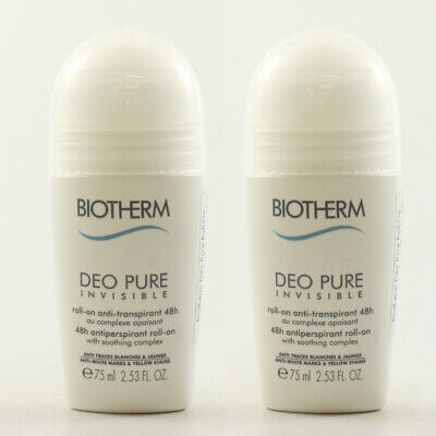 Biotherm Deo Pure - Roll-On Anti-Transpirante 48 Heures 75ml - 2x