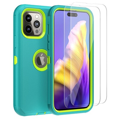 For iPhone 14 13 12 11 Pro X XR Shockproof Heavy Duty Case with Screen Protector