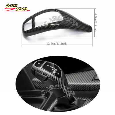 For BMW F20 F21 F15 F16 F30 F32 Real Carbon Fiber Interior Gear Knob Cover Trim