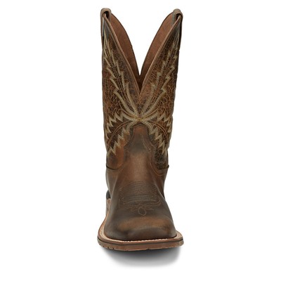 Pre-owned Tony Lama Bowie 11" Square Toe Men's Boot In Oak/brown