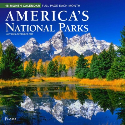 America's National Parks | 2025 12x24'' 18 Months Wall Calendar | Jul '24-Dec '25