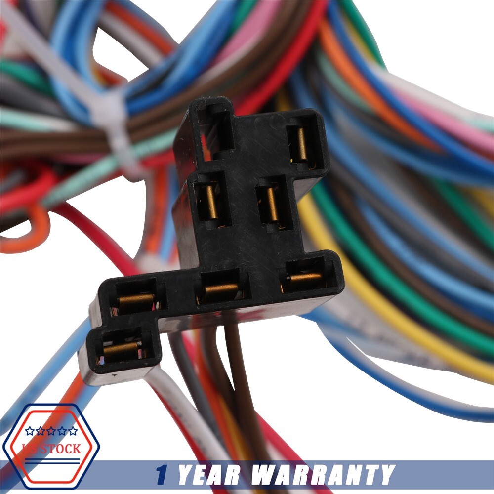 Universal 22 Circuit Wiring Harness Street Hot Rat Rod Custom Wire Kit XL WIRES