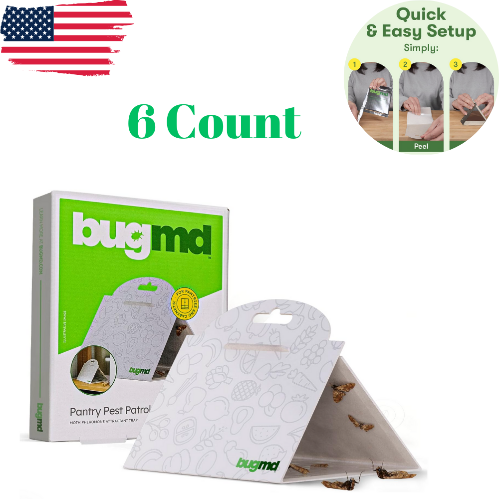 BugMD Clothes Moth Traps - 18Pack, Sticky Glue Bug Repellent for Closet Wardrobe