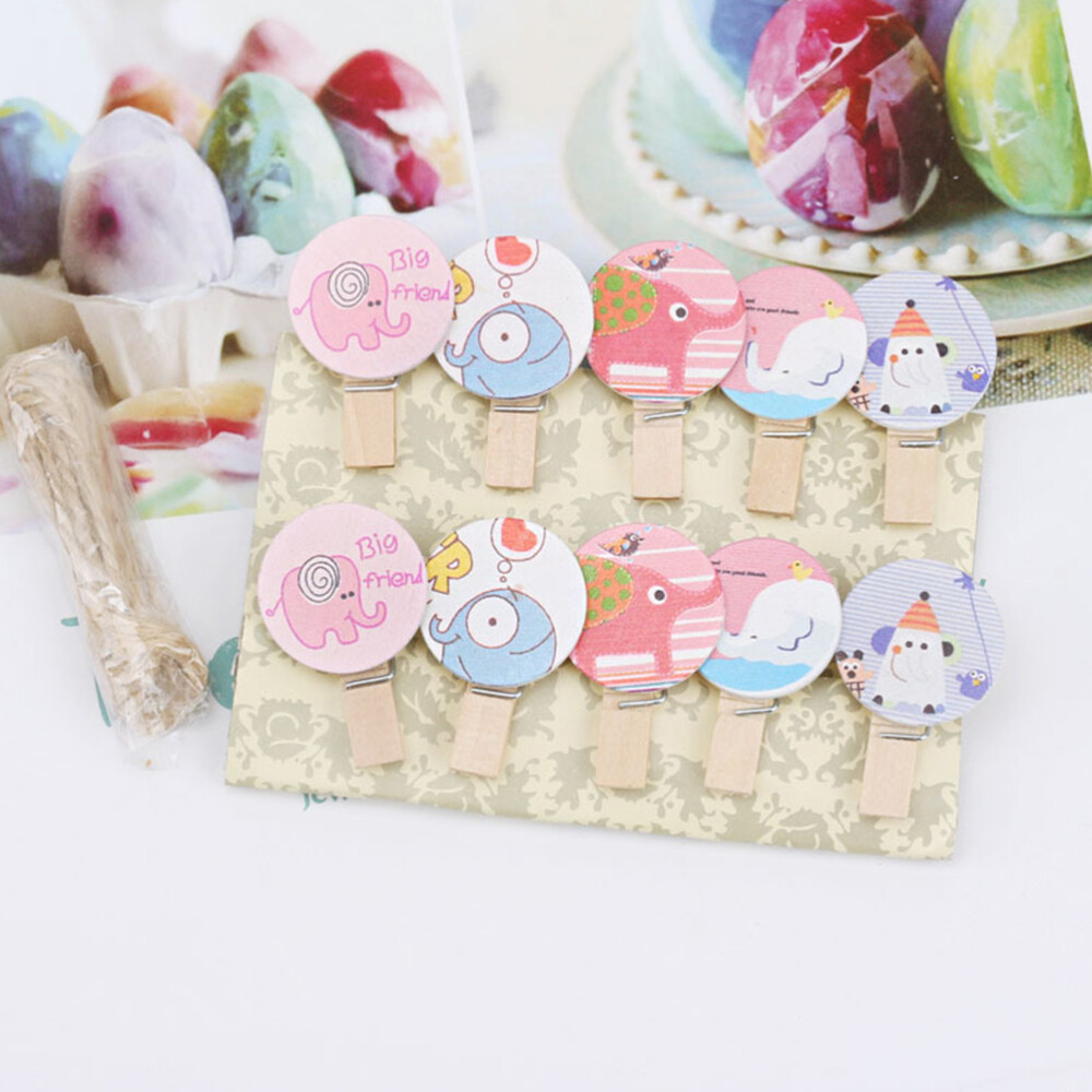 50PCS Mini Wooden Clips Decorative Clothespins Photo Pegs ...