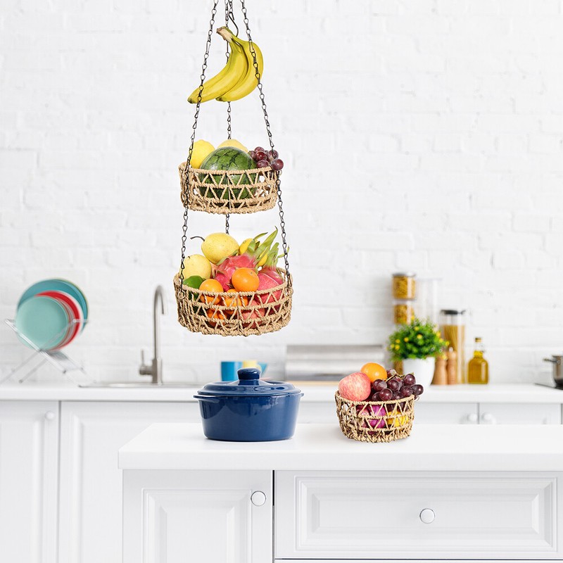 Hänge-Etagere 3 Etagen Hängekorb Hängeampel Obstkorb Küche