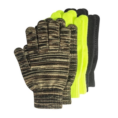 

Мужские 3 пары перчаток в горошек Quiet Wear в ассортименте, Green/black/camouflage