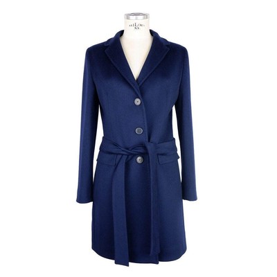 MADE IN ITALY MADE IN ITALY BLUE CASHMERE JACKETS & COAT
