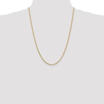Pre-owned Superdealsforeverything Real 10kt Yellow Gold 1.9mm Box Chain; 24 Inch; Lobster Clasp