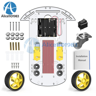 Avoidance Tracking Smart Robot Car Chassis Kit Ultrasonic module For Arduino DIY