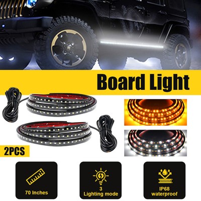 2pcs 70'' LED Running Board Step Side Lights Strip For Dodge 1500 RAM 2500 3500