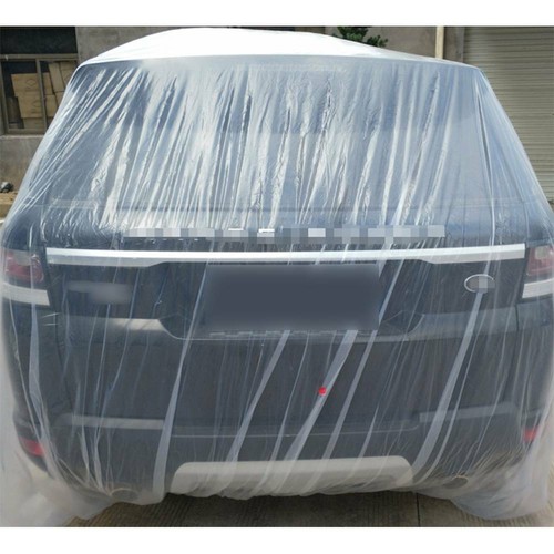 1 PACK Clear Plastic Disposable Car Cover Temporary Universal Rain Dust Garage