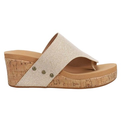 

Женские повседневные сандалии на танкетке Corkys Flirty Размер  M 41-0105-GDSH, Золотой, Corkys Flirty Wedge