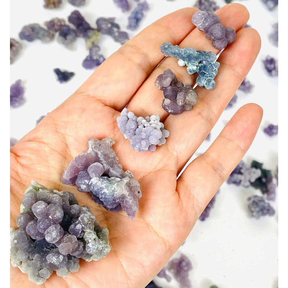 1PC Natural Grape Agate Botryoidal Crystal Quartz Cluster