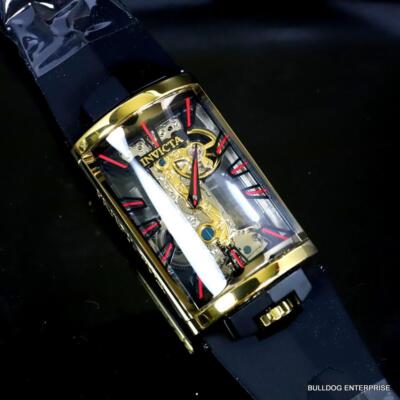 Pre-owned Invicta Vintage Mechanical Skeletonized Ghost Bridge Capsule 29mm Watch
