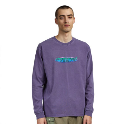 

Gramicci Unisex Oval L/S Tee Men фиолетовый пигмент, Gramicci Unisex Oval L/S Tee