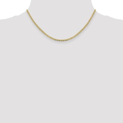 Pre-owned Superdealsforeverything Real 10kt Yellow Gold 2.4mm Flat Anchor Chain; 16 Inch; Lobster Clasp