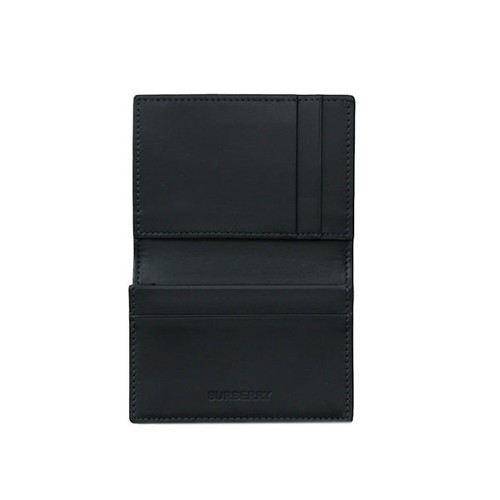 Pre-owned Burberry Id Wallet Ms Flint Brt 8070204 Charcoal A1208 In Gray