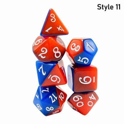 Doppi colori Dadi DND 7-Die gioco da tavolo Dadi di gioco  DND TRPG