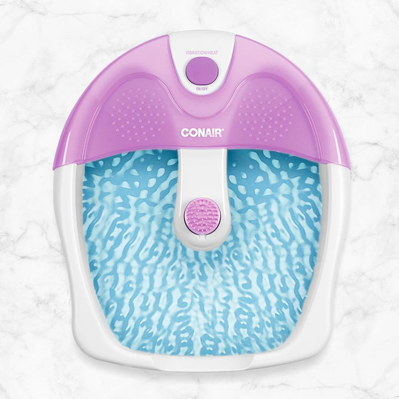 Foot Spa Bath Massager Heat Soaker Pedicure with Vibration Bubble Roller Relax