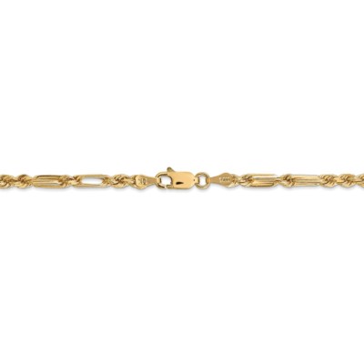 Pre-owned Superdealsforeverything Real 14kt Yellow Gold 3.0mm Diamond Cut Milano Rope Chain Chain Bracelet; 7 Inch