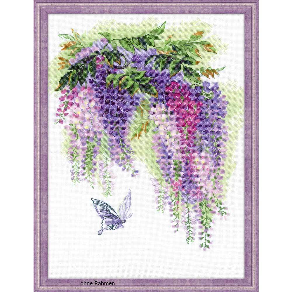 Riolis counted cross stitch Kit Wisteria, DIY