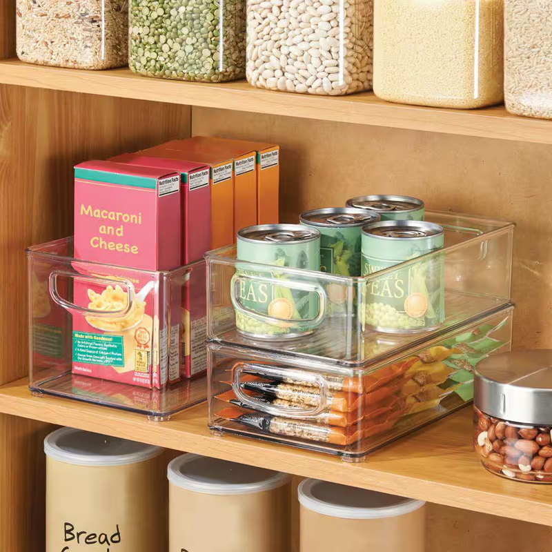 iDesign Storage Organizer Bins Clear Plastic Fridge Pantry Kitchen Container Set