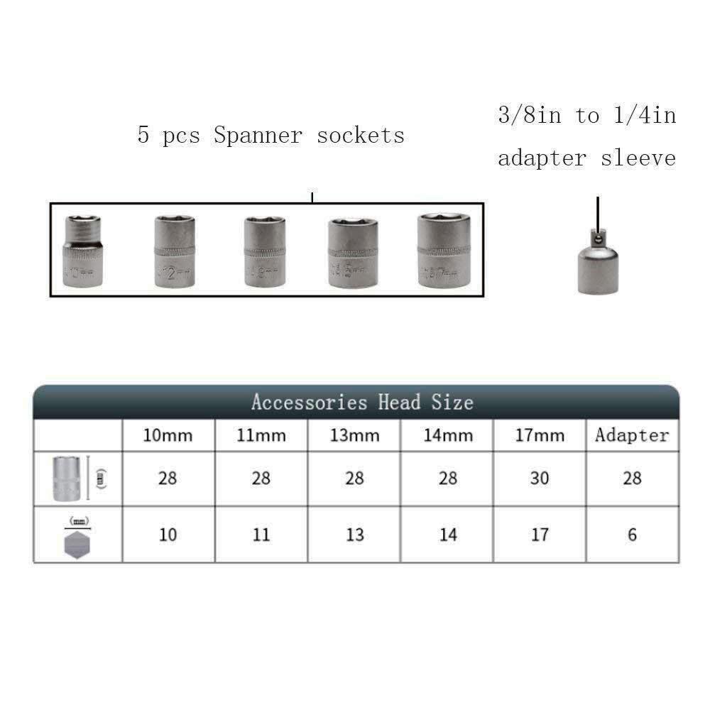 Powerful 3/8in Cordless Electric Ratchet Kit with 2000mAh Lithium-Ion