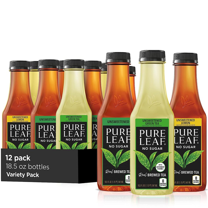 Pure Leaf Iced Tea, Unsweetened, Variety Pack, 18.5 Fl Oz, 1