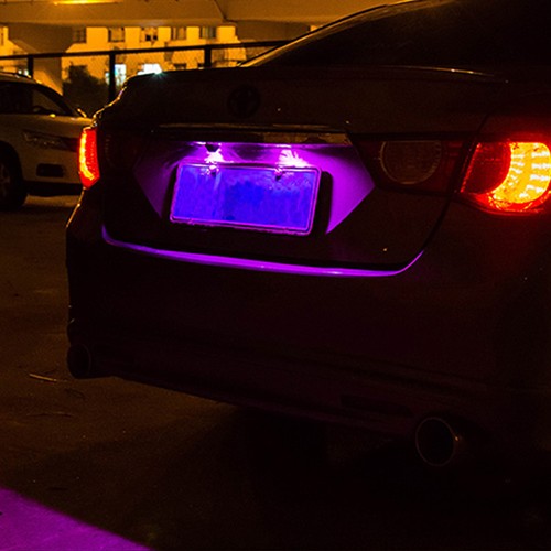 purple license plate light