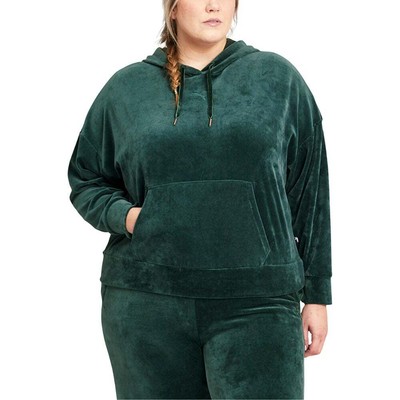 

Puma Her Velour Pullover Hoodie Plus Женская зеленая повседневная спортивная верхняя одежда 8468, Зеленый, Puma Her Velour Pullover Hoodie Plus