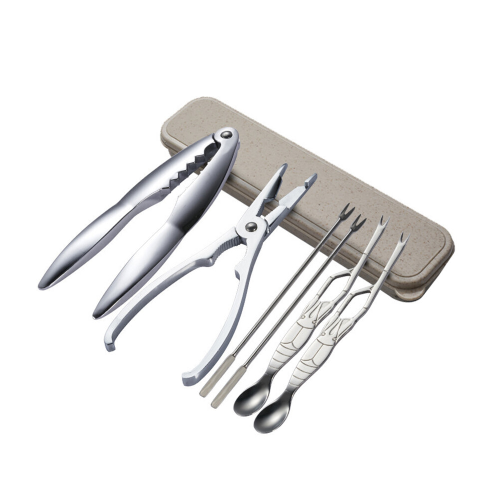 1 Set/6pcs Seafood Clamp Tools Lobster Crackers Seafood Tools with