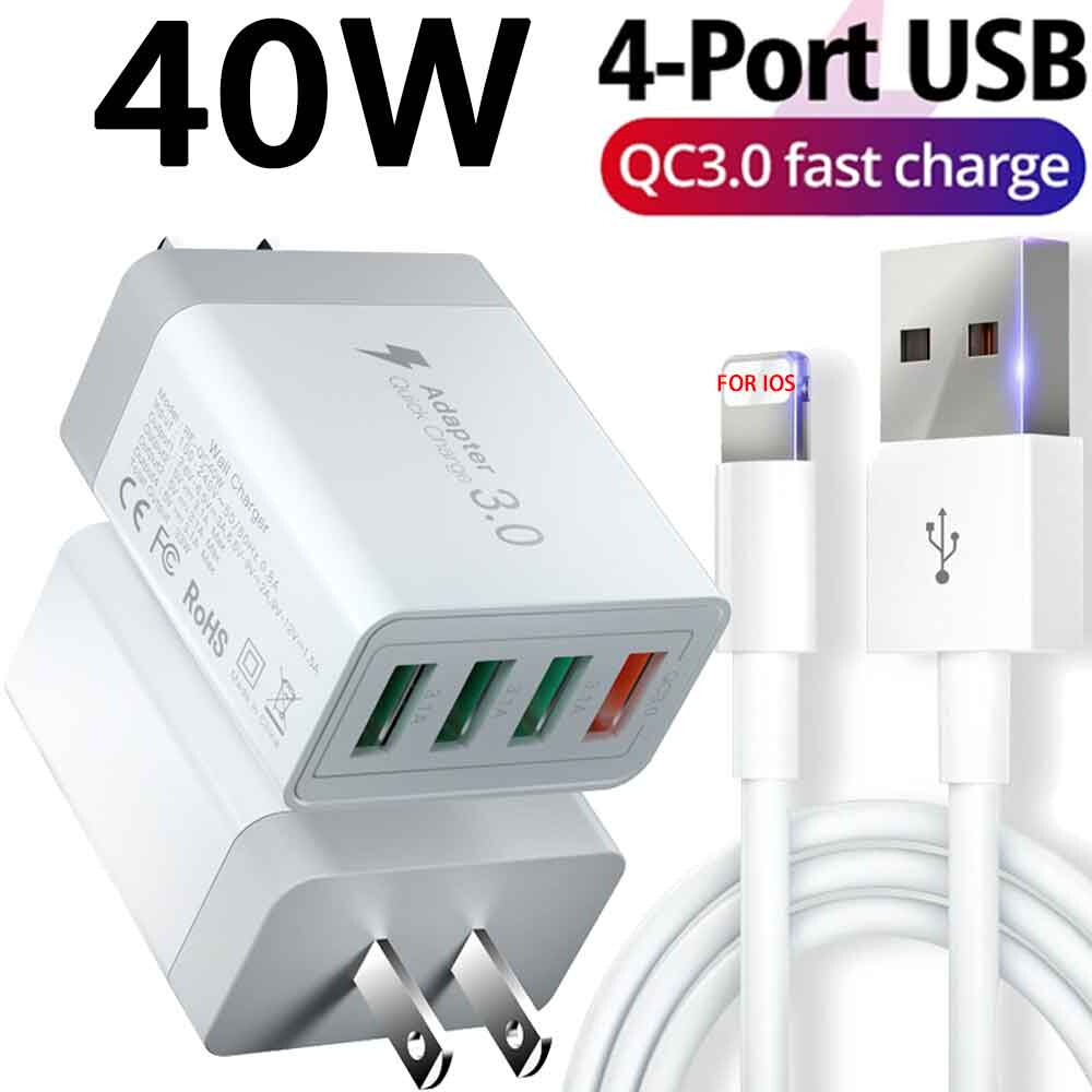 Plug 4 Ports Fast Charging Block