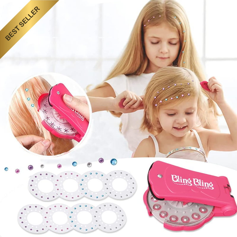 Hair Bedazzler Kit with Rhinestones, Glam Collection Hair Gems for Girls,Come wi