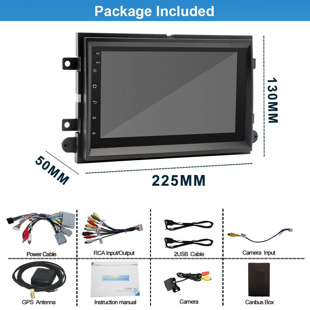 FOR FORD F150 2004-2008 7" ANDROID 12.0 CARPLAY CAR STEREO RADIO GPS NAV WIFI BT