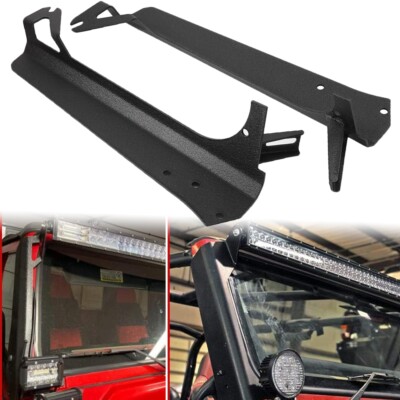 A-Pillar Upper Windshield Mount Bracket for 97-06 Jeep Wrangler TJ 52'' Light Bar